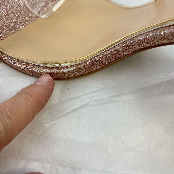 New Jewel Badgley Mischka Embellished
Heeled Sandals Rose Gold, 11M sparkly
NWOB - Picture 9 of 13